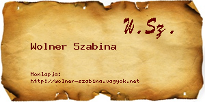 Wolner Szabina névjegykártya